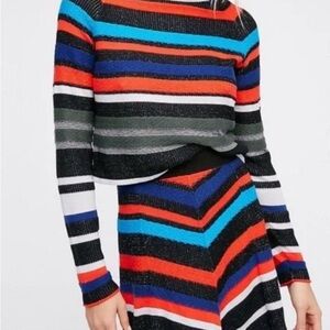 Free People Multicolor Striped Sweater